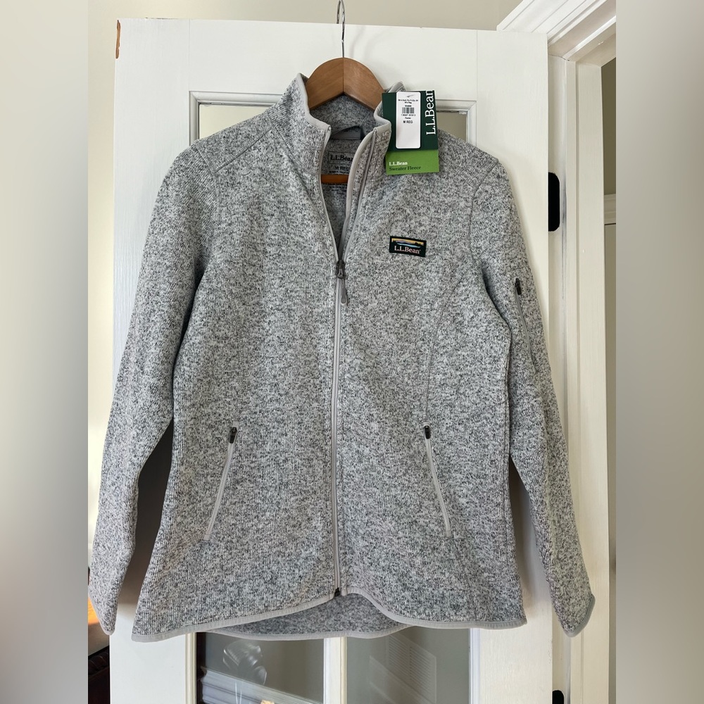 NWT L.L. Bean Women’s Pewter/Gray Sweater Fleece Medium